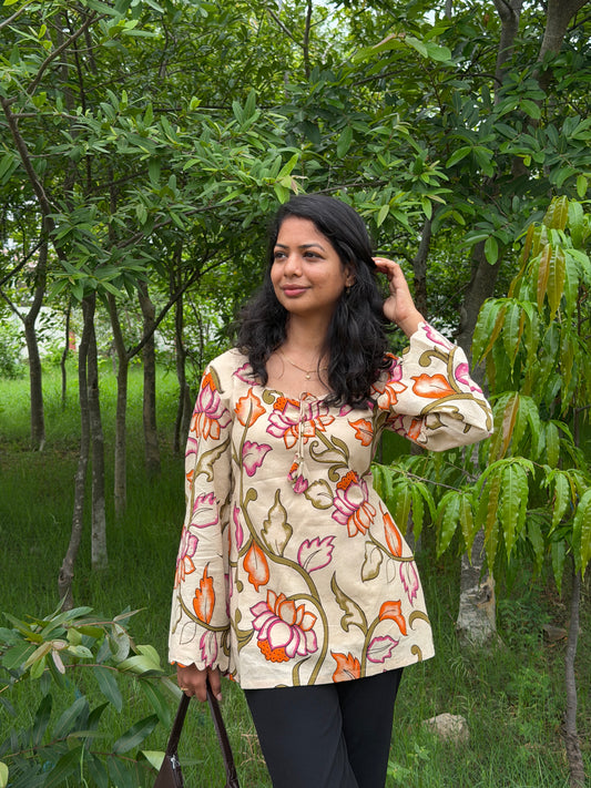 Kalamkari Full Sleeves cotton top