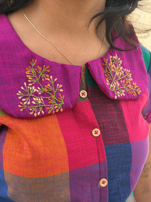 Madras Checks - Embroidered top