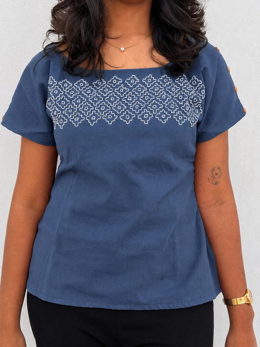 Kasuti inspired Embroidered Top