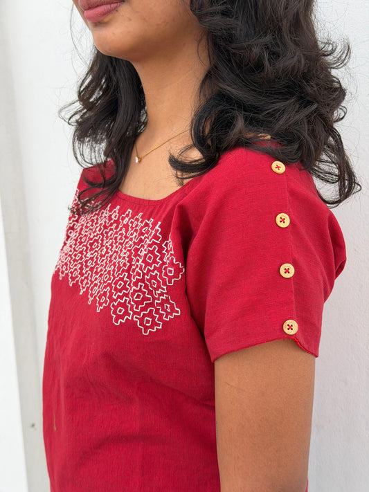 Kasuti inspired Embroidered Top