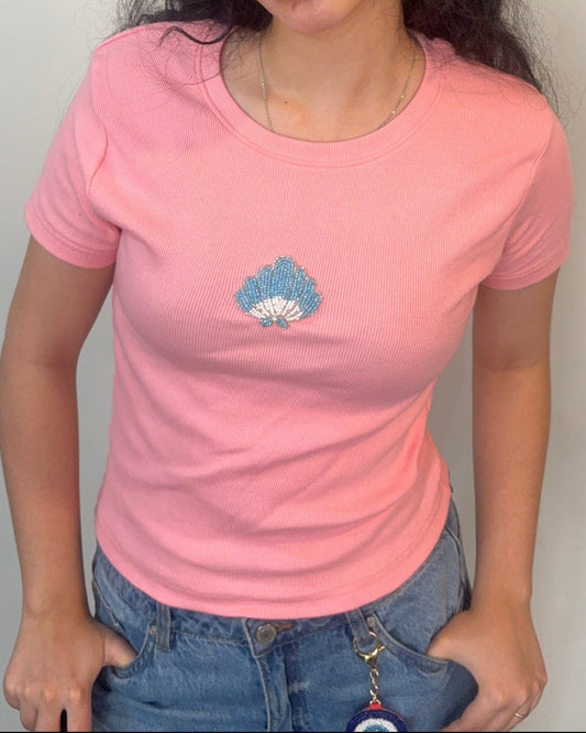 Shell Beaded Tshirt