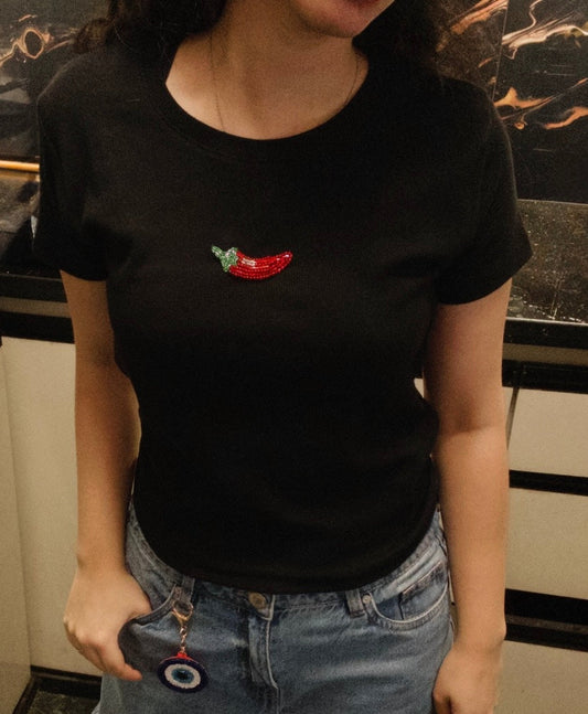 Chilli Beaded Tshirt