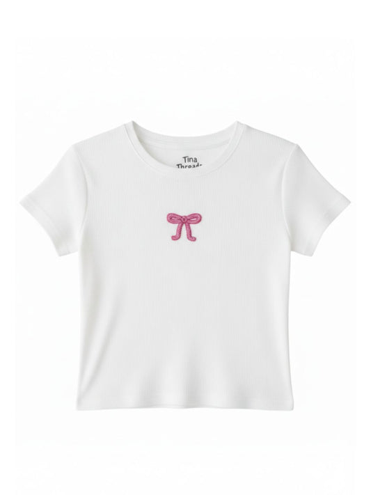 Bow Beaded Tshirt