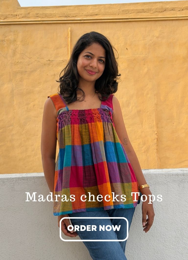 Madras check tops