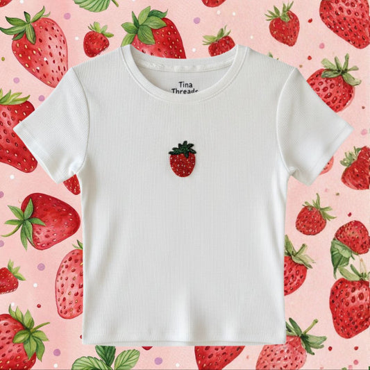 Strawberry Beaded Tshirt
