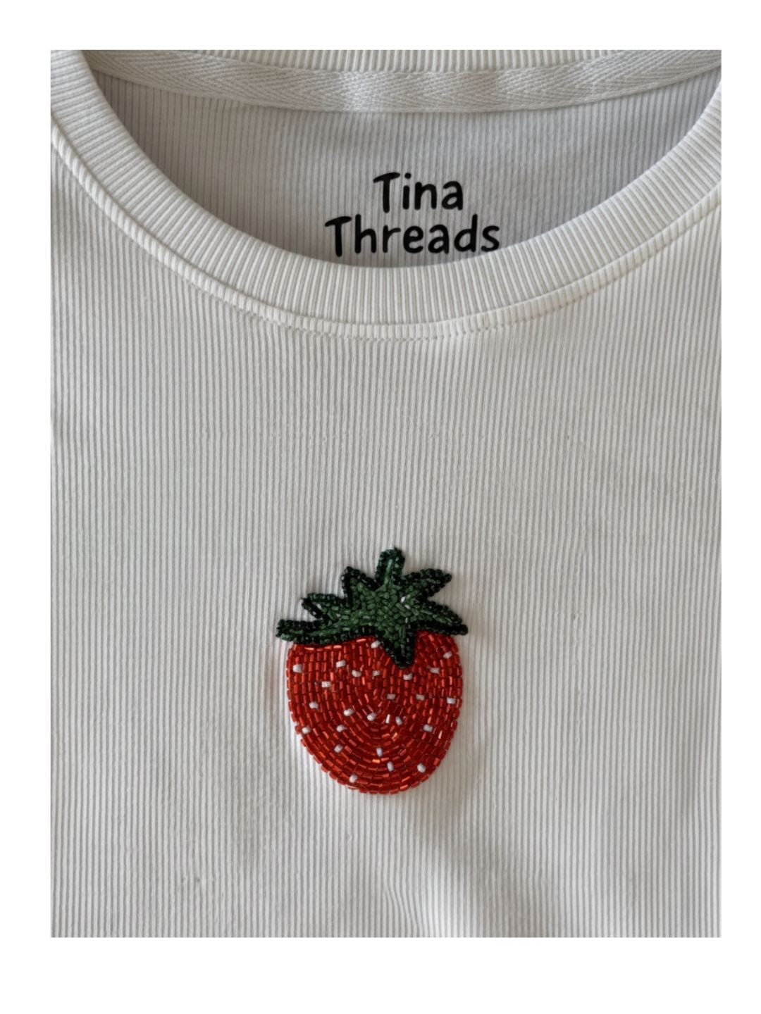 Strawberry Beaded Tshirt