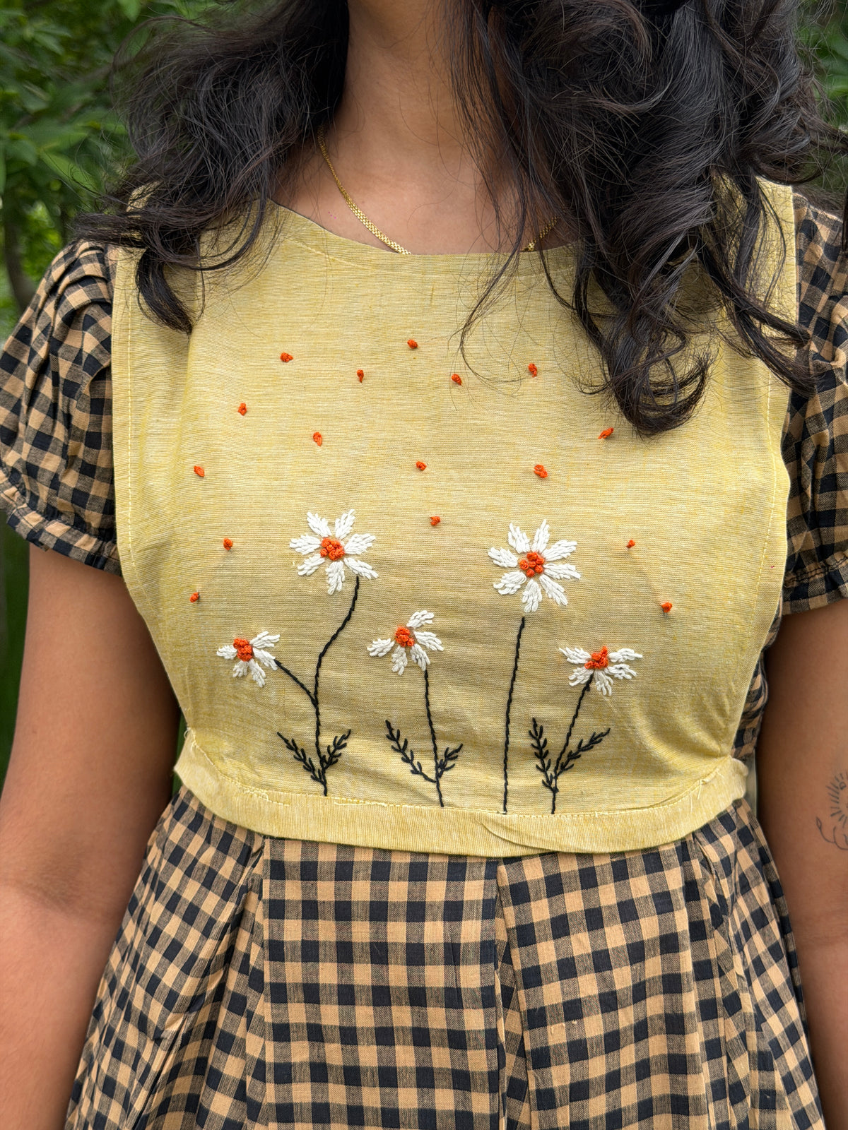 Manju Gingham Top