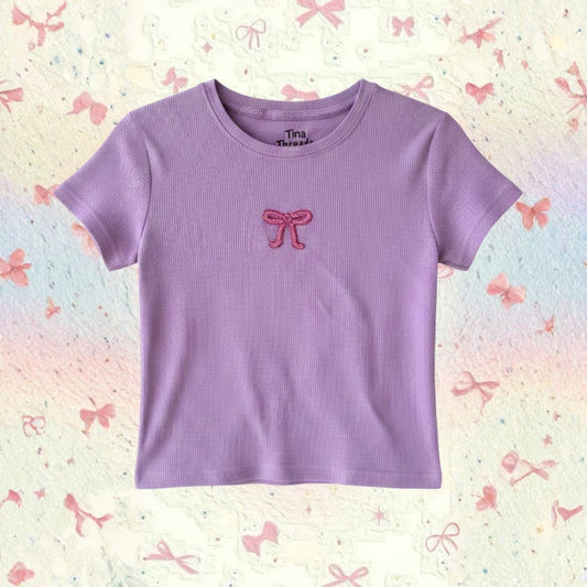 Bow Beaded Tshirt