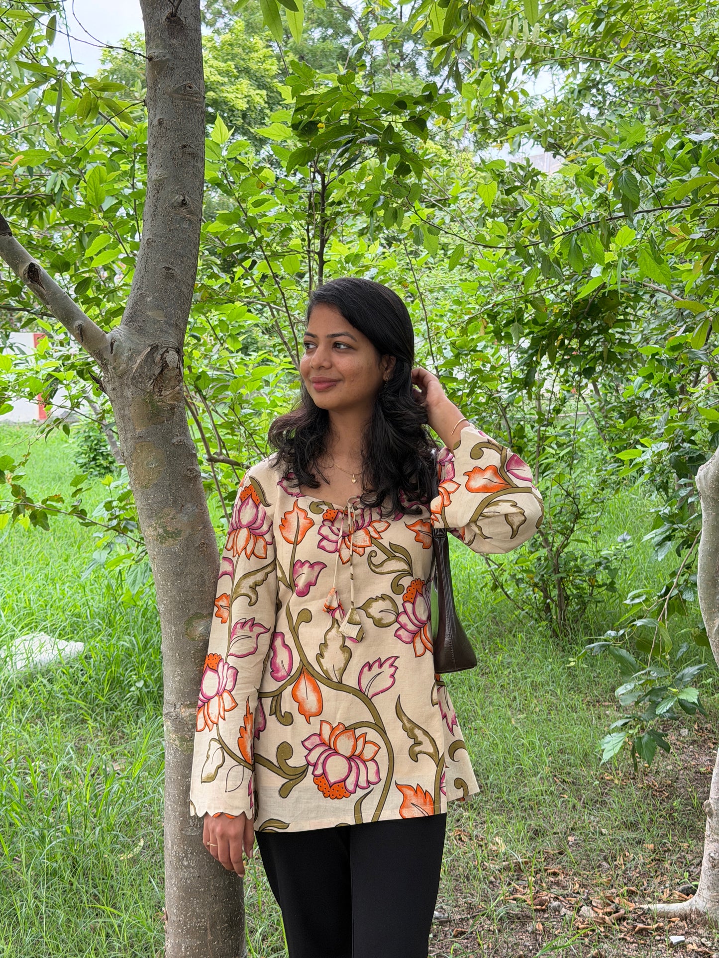 Kalamkari Full Sleeves cotton top