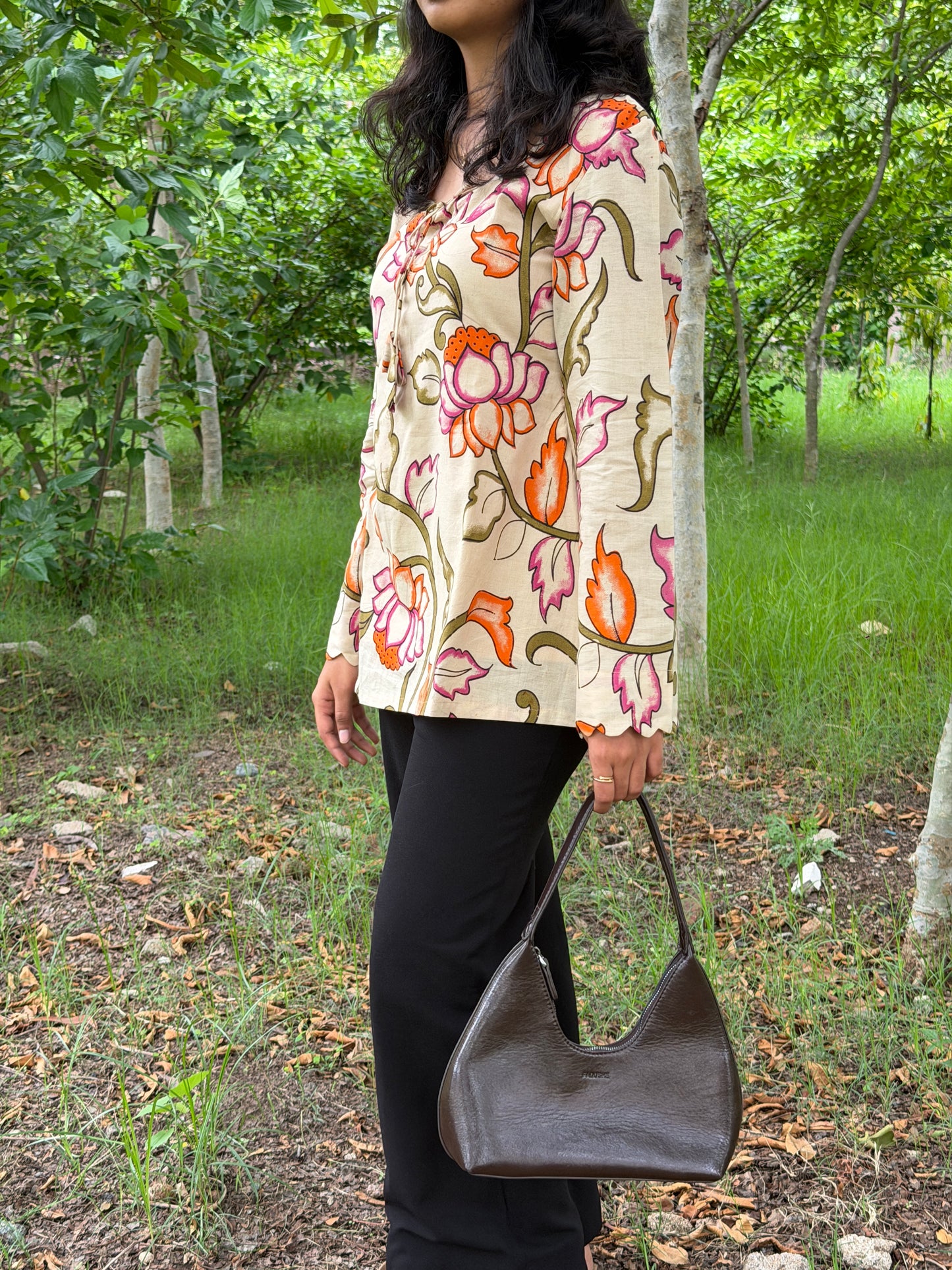 Kalamkari Full Sleeves cotton top