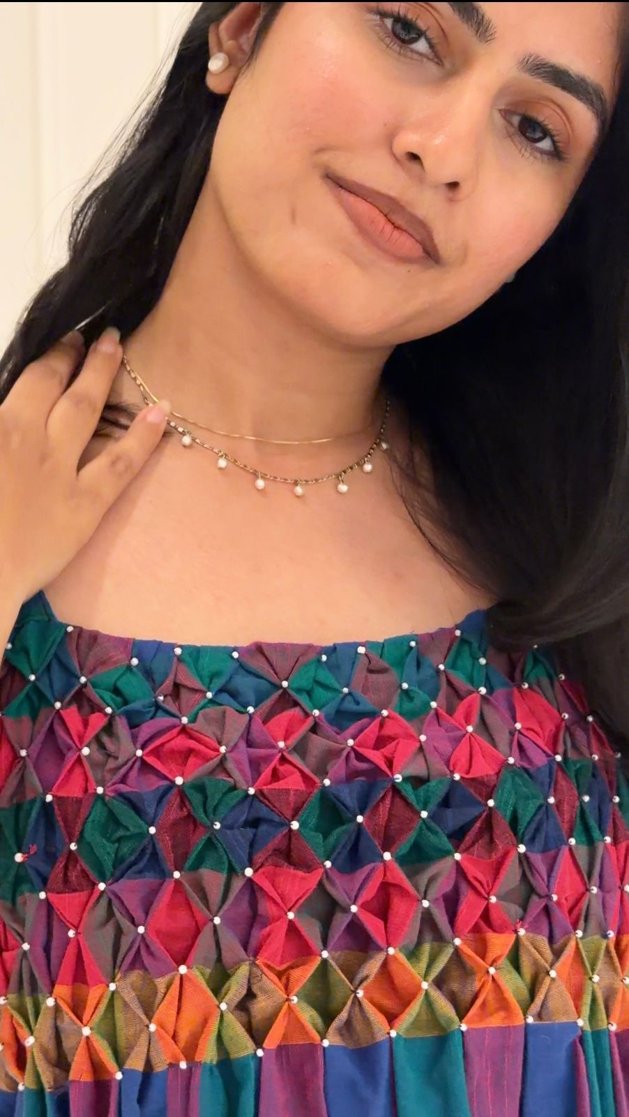 Madras checks - Hand Smocked Dress