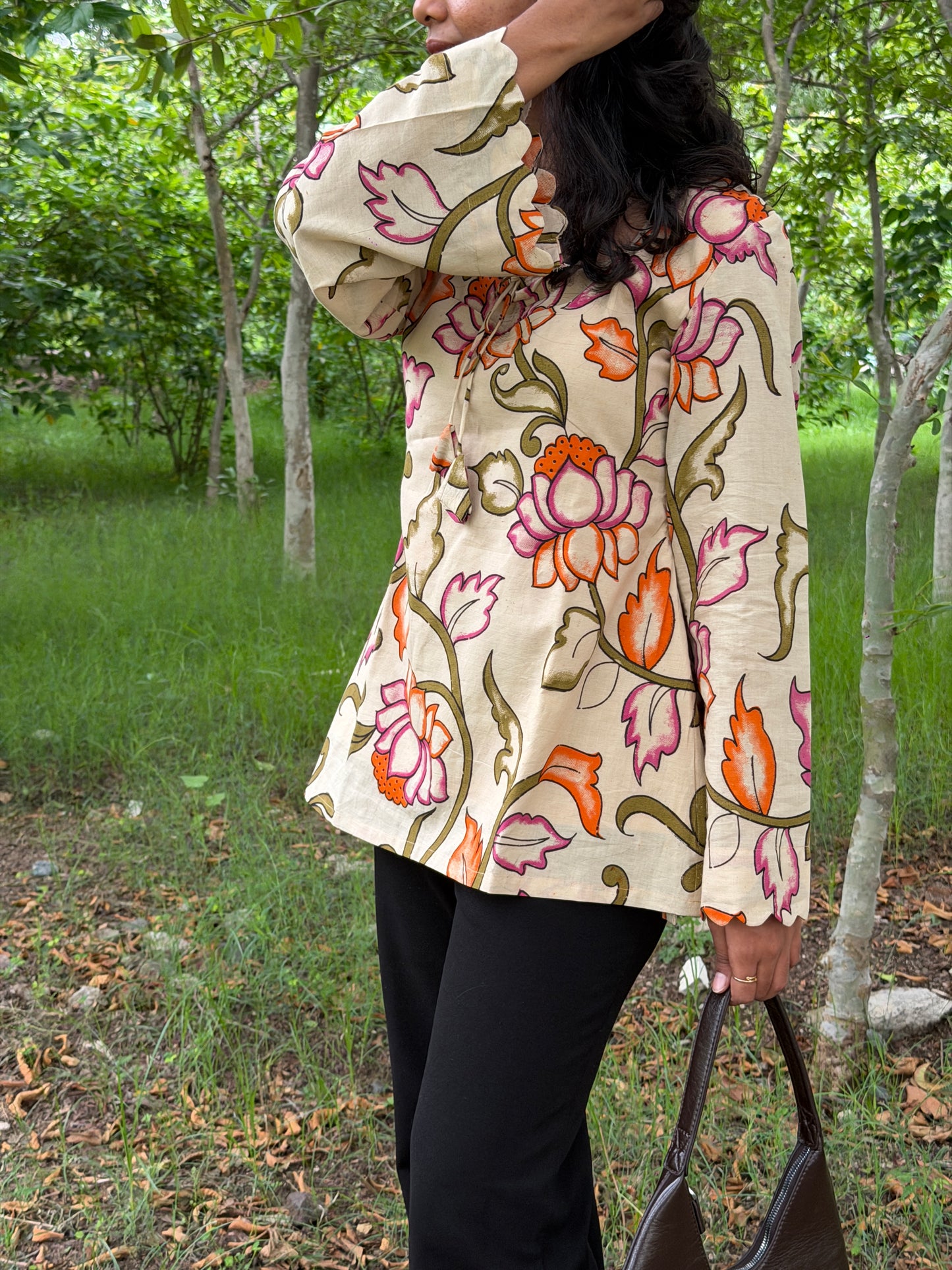 Kalamkari Full Sleeves cotton top