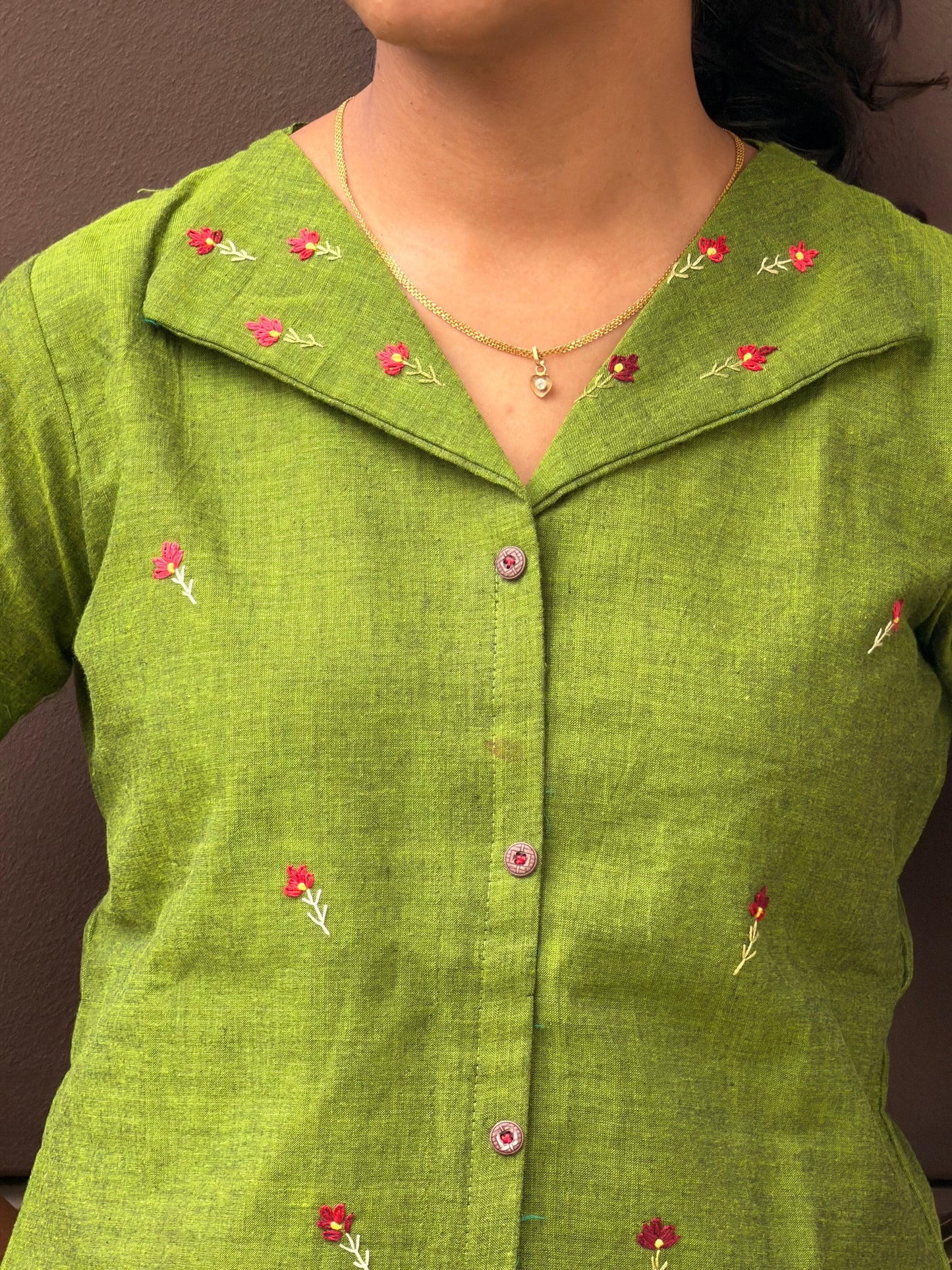 Forest Bloom Embroidered top