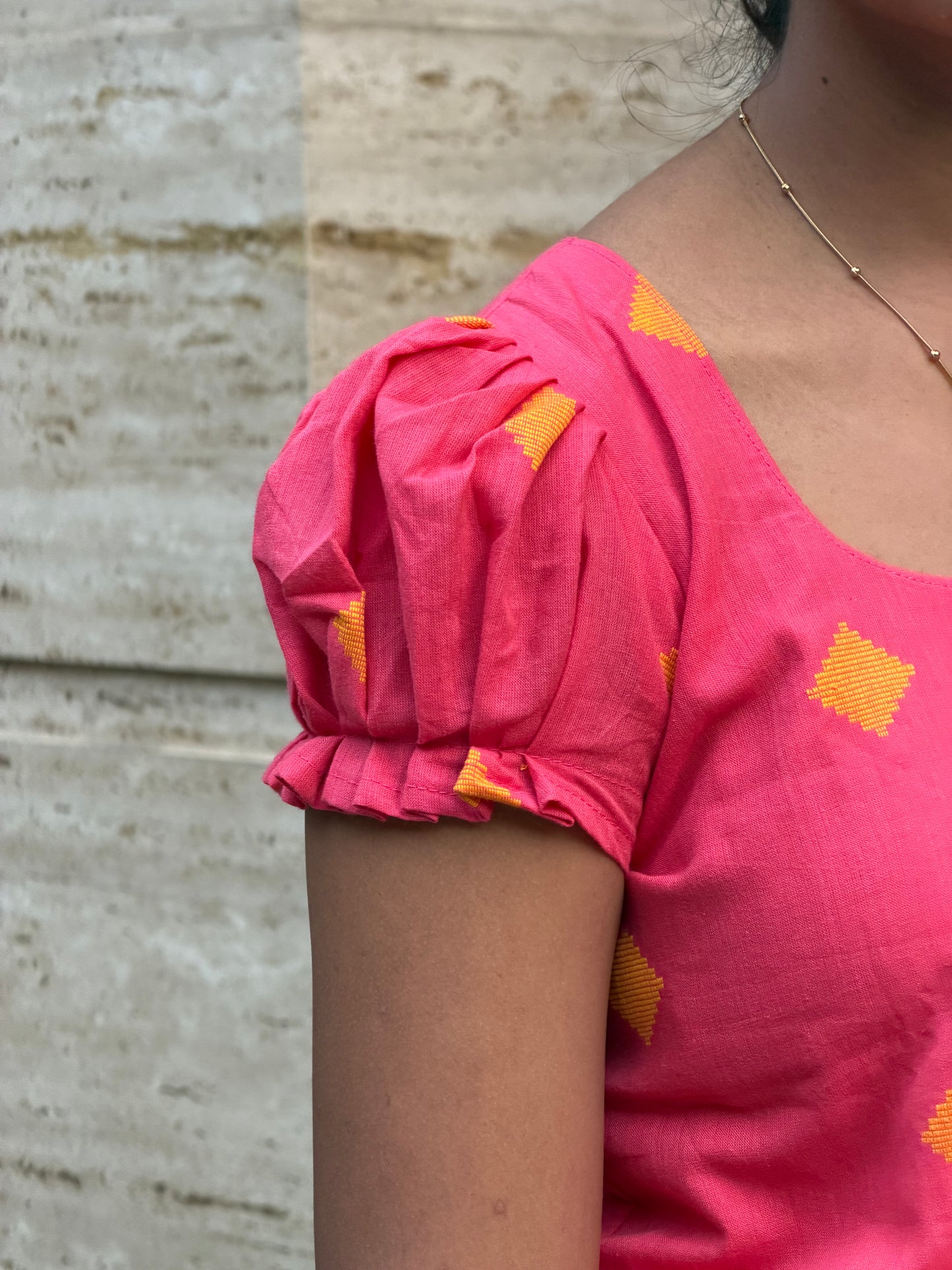 Sunny Tassel Scallop Top