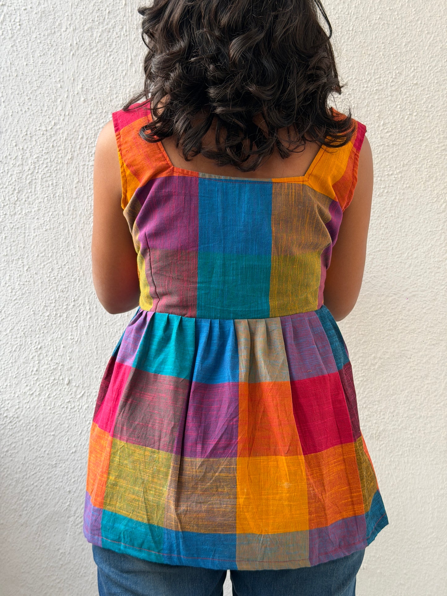 Madras Checks - Hand smocked top