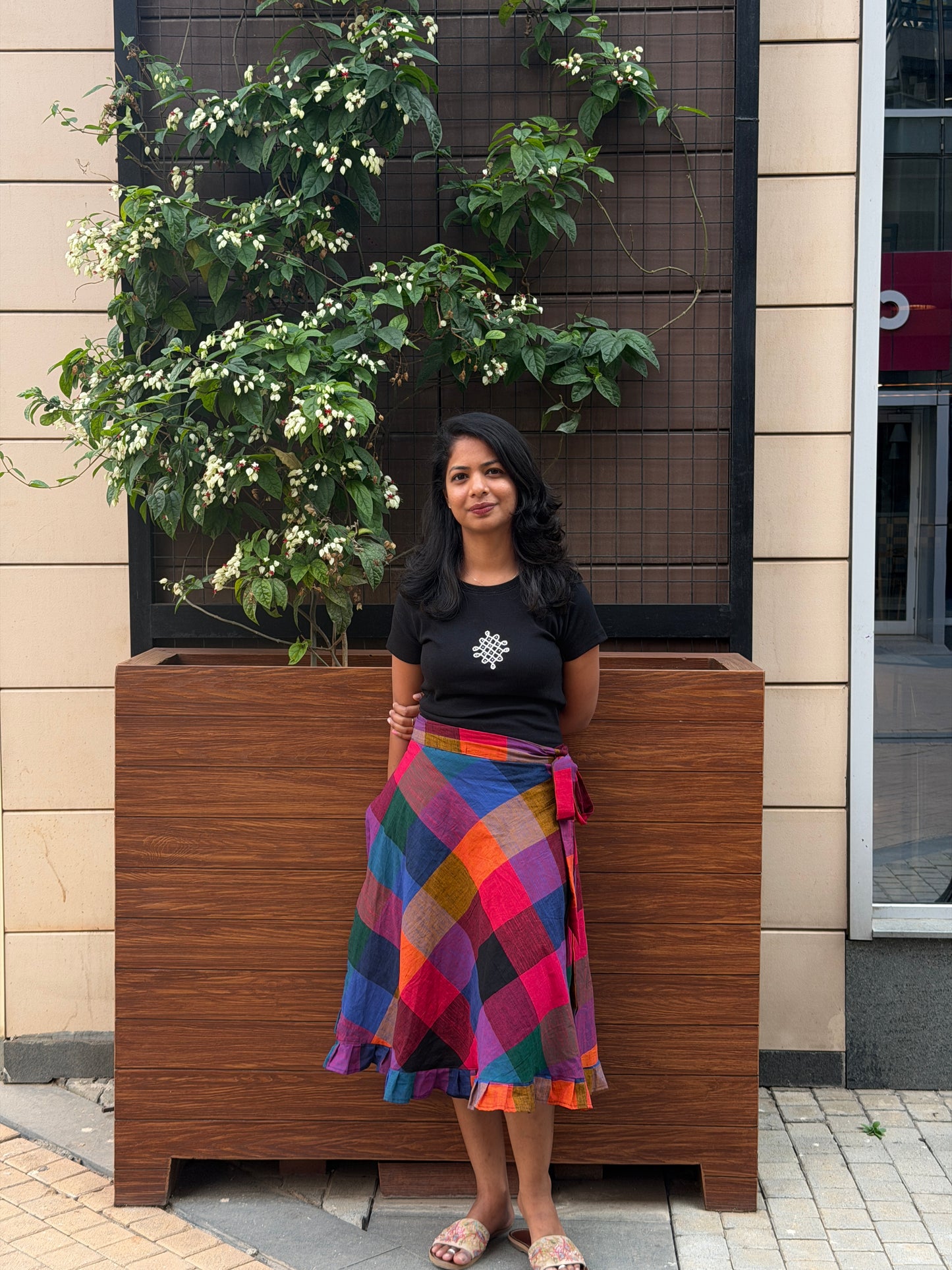 Madras Checks - Wrap skirt