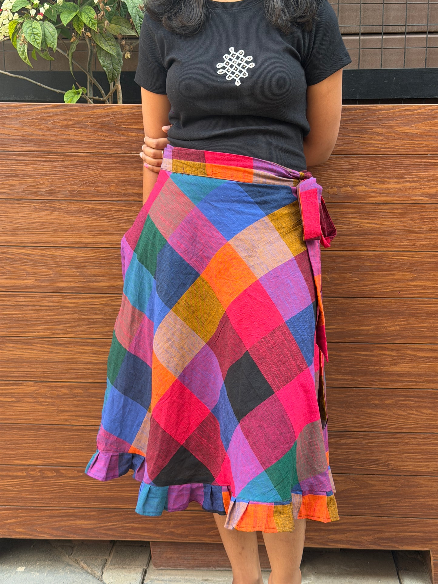 Madras Checks - Wrap skirt
