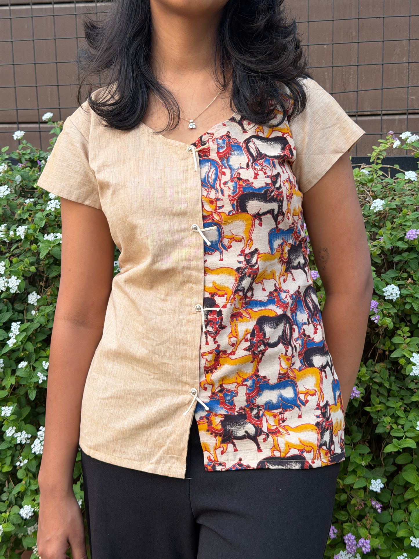 Nandi Print Half Panel Top
