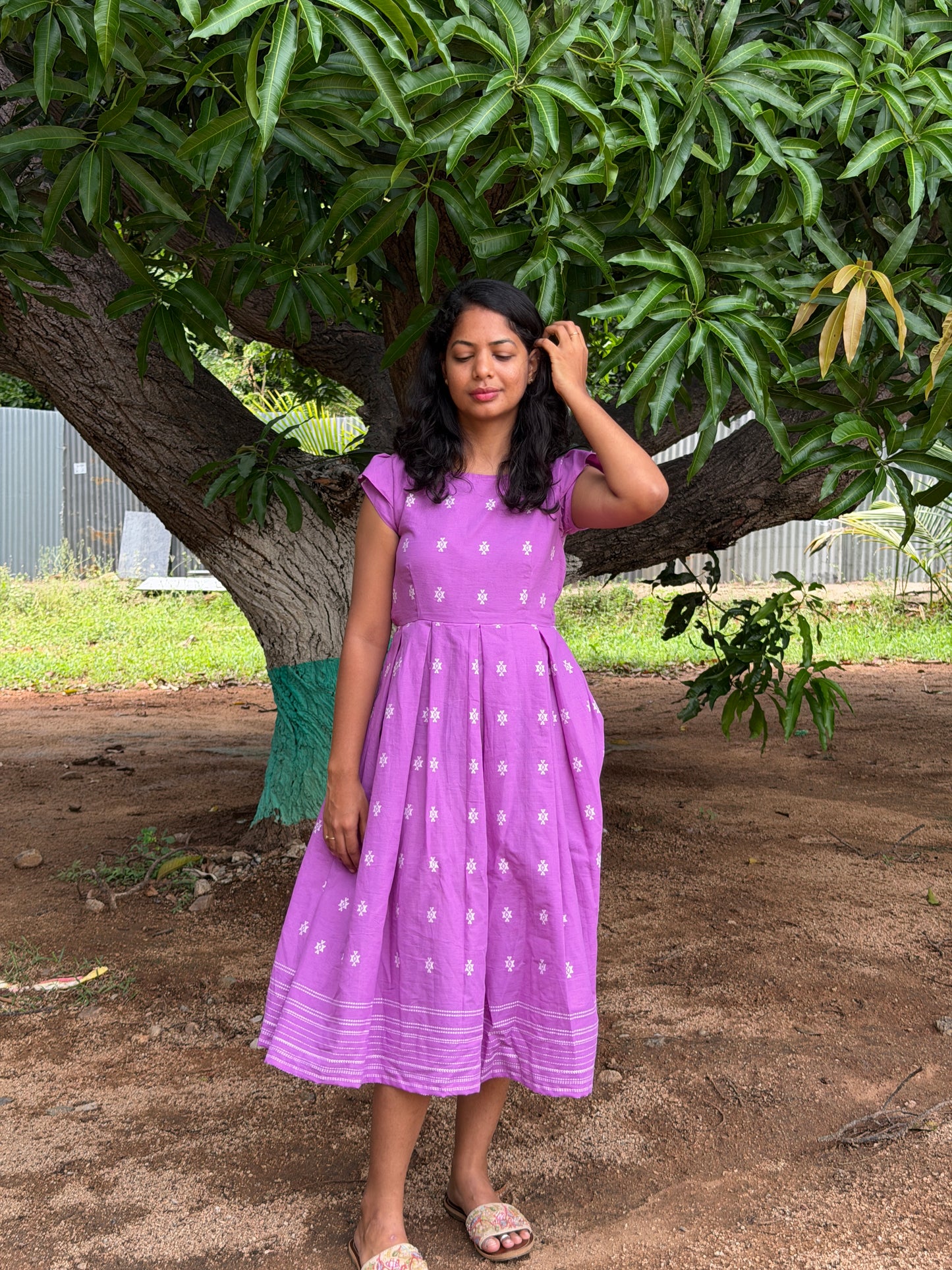 Ikat Lavender Frock