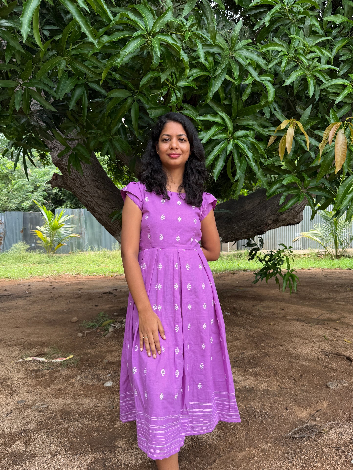 Ikat Lavender Frock