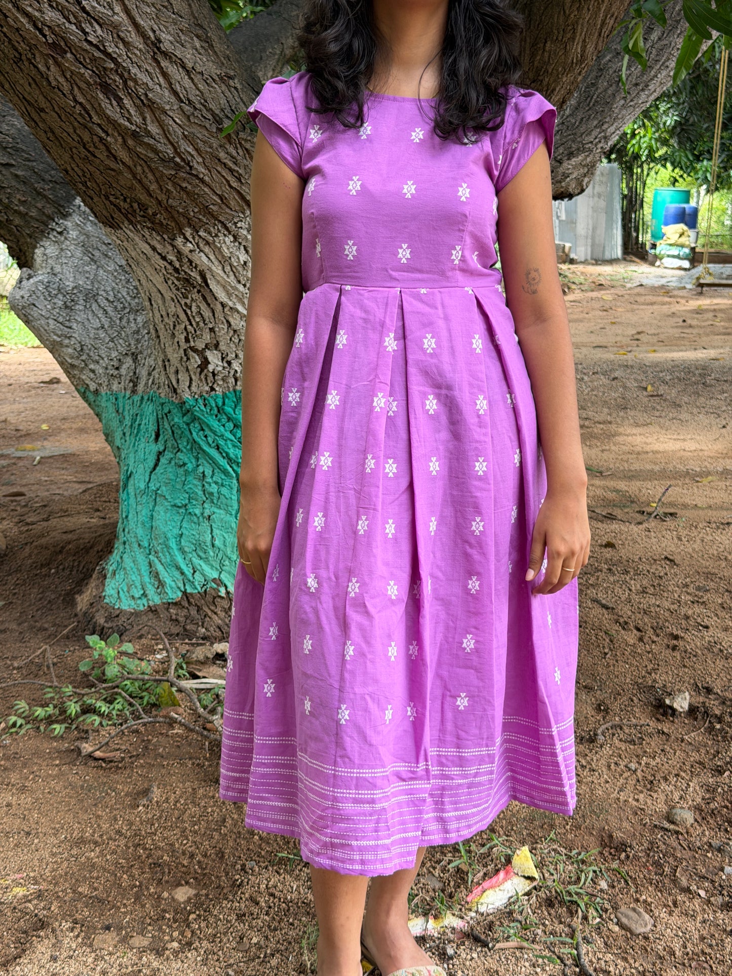 Ikat Lavender Frock