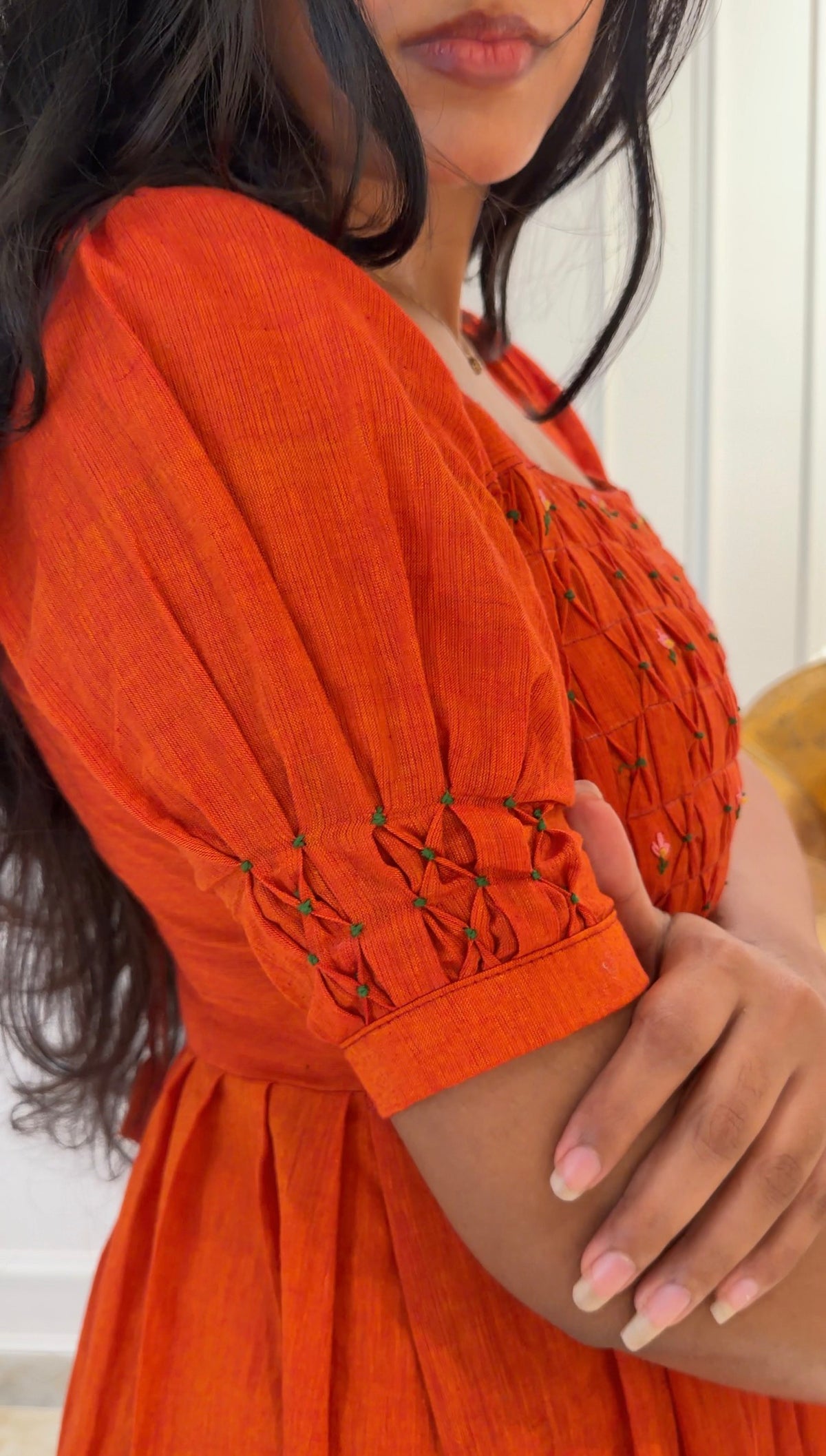Kesari Hand Smocked Dress