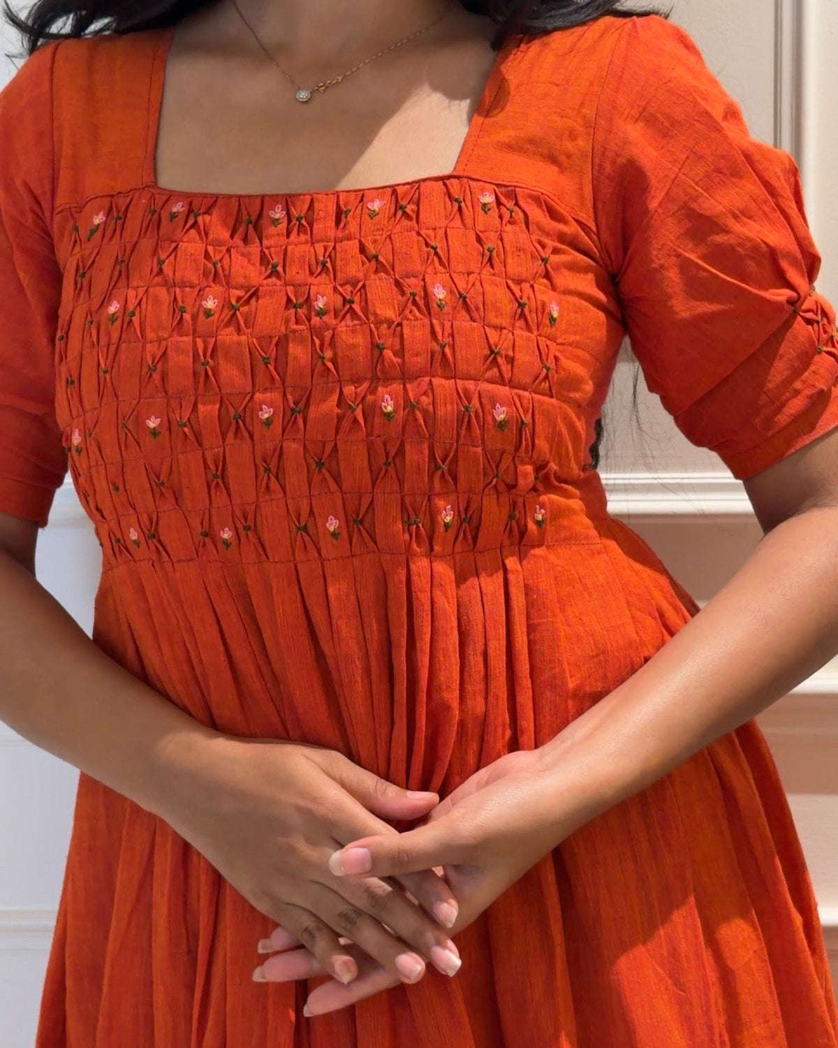 Kesari Hand Smocked Dress