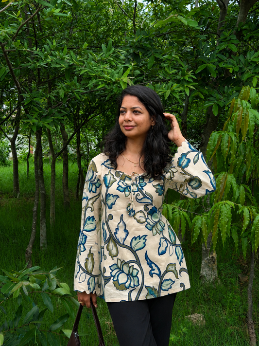 Kalamkari Full Sleeves cotton top